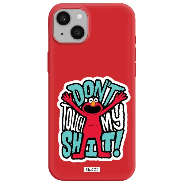 a cartoon character with arms up Apple iphone 15 plus Silicone Imperial Red Case