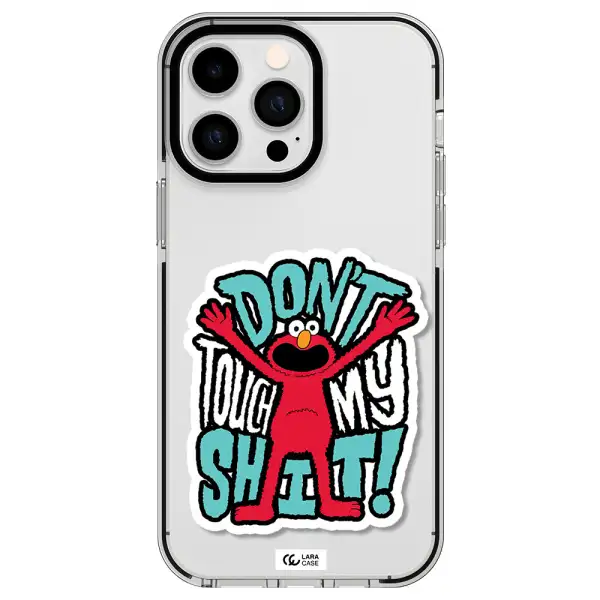 a cartoon character with arms up Apple iPhone 15 Pro impact black border Case