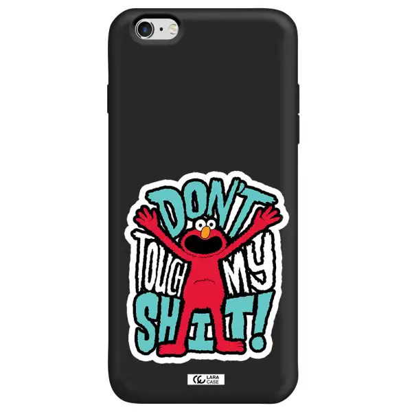 a cartoon character with arms up Apple iPhone 6 plus Silicone black Case