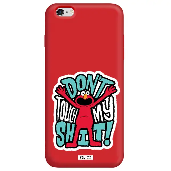 a cartoon character with arms up Apple iPhone 6 plus Silicone Imperial Red Case