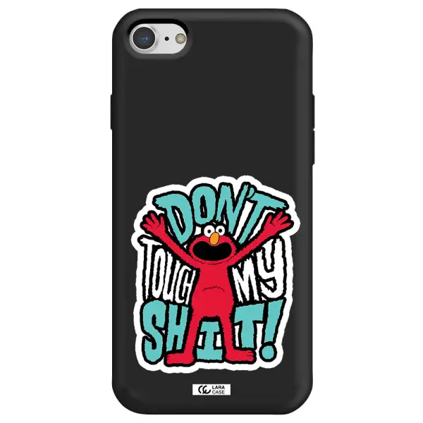 a cartoon character with arms up Apple iPhone 7 Silicone black Case