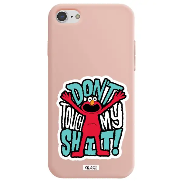 a cartoon character with arms up Apple iPhone 7 Silicone pastel pink Case