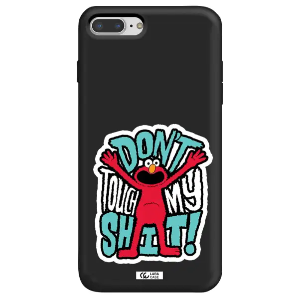 a cartoon character with arms up Apple iPhone 8 plus Silicone black Case