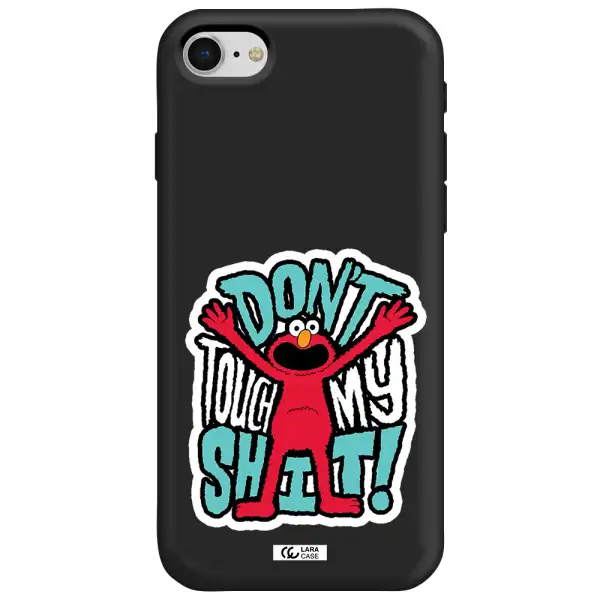 a cartoon character with arms up Apple iPhone se 2020 Silicone black Case