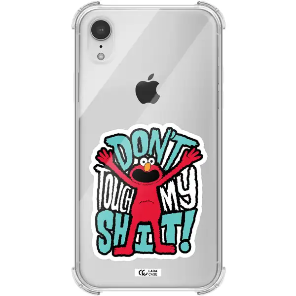 a cartoon character with arms up Apple iPhone XR Clear PC Case