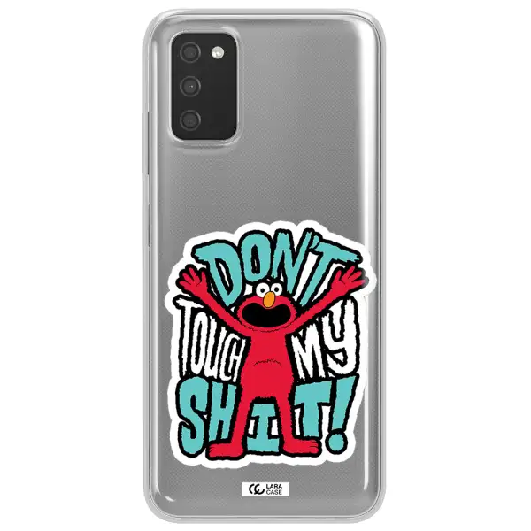 A Cartoon Character With Arms Up Samsung A03S Clear Tpu Case