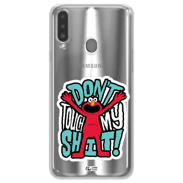 A Cartoon Character With Arms Up Samsung A20S Clear Tpu Case