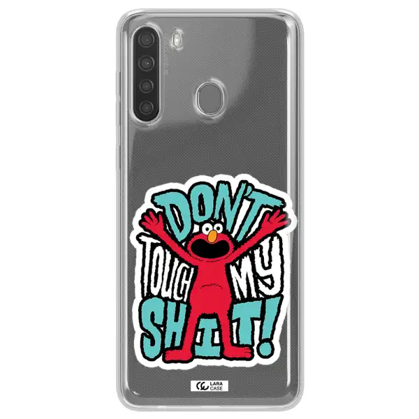 A Cartoon Character With Arms Up Samsung A21 Clear Tpu Case