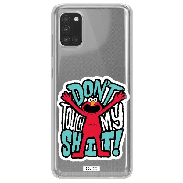 A Cartoon Character With Arms Up Samsung A31 Clear Tpu Case