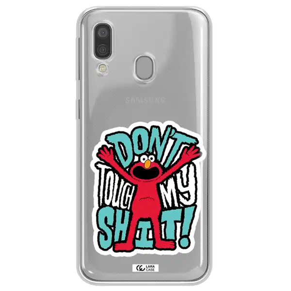A Cartoon Character With Arms Up Samsung A40 Clear Tpu Case