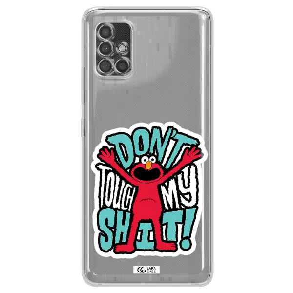 A Cartoon Character With Arms Up Samsung A40S Clear Tpu Case
