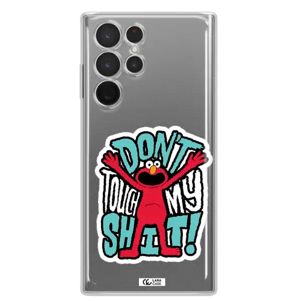 A Cartoon Character With Arms Up Samsung S 22 Ultra Clear Tpu Case