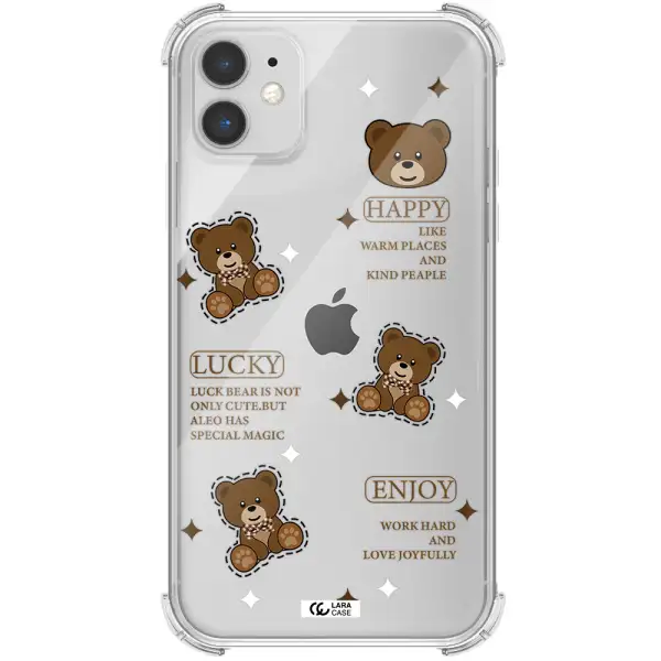 a collection of teddy bears Apple iPhone 11 Clear PC Case