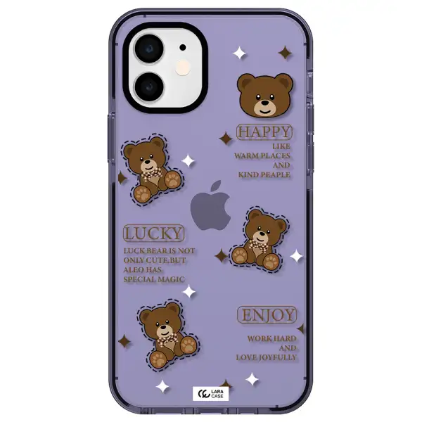 a collection of teddy bears Apple iPhone 11 impact Lilac Case