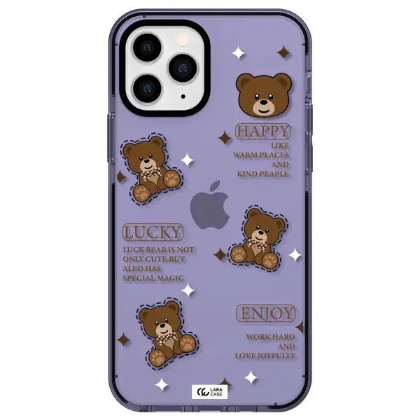 a collection of teddy bears Apple iPhone 11 pro impact Lilac Case