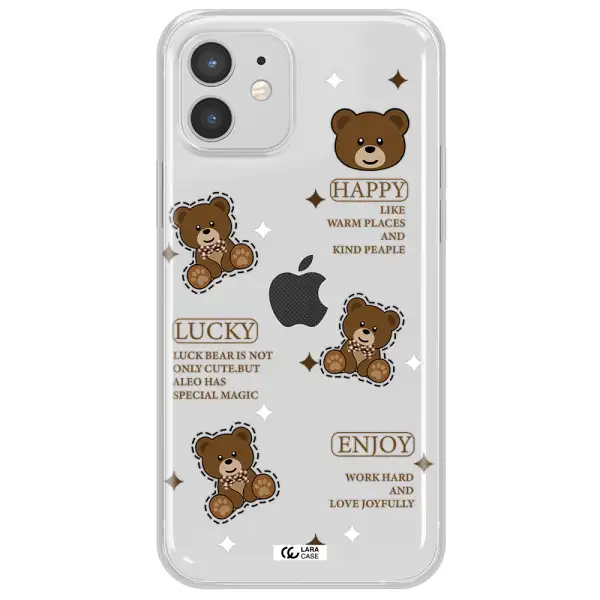 A Collection Of Teddy Bears Apple Iphone 12 Clear Tpu Case