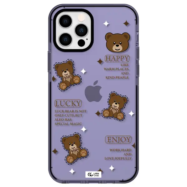 a collection of teddy bears Apple iPhone 12 pro impact Lilac Case