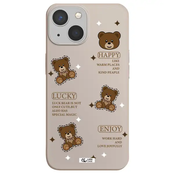 a collection of teddy bears Apple iPhone 13 mini Silicone Stone Case