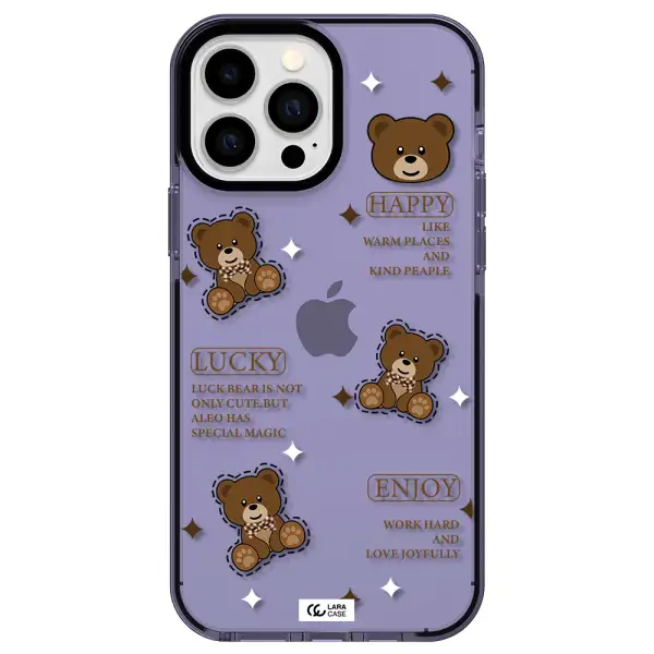 a collection of teddy bears Apple iPhone 13 Pro Max impact Lilac Case
