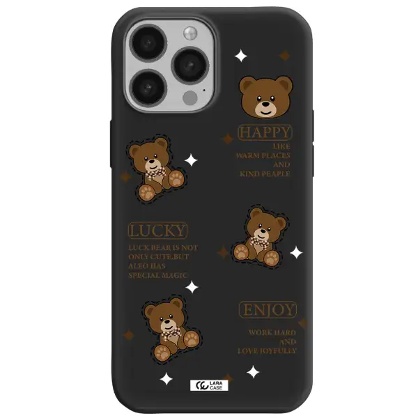 a collection of teddy bears Apple iPhone 13 Pro Silicone black Case