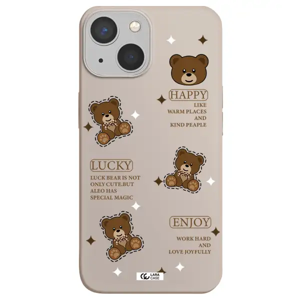a collection of teddy bears Apple iPhone 13 Silicone Stone Case
