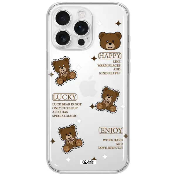 A Collection Of Teddy Bears Apple Iphone 16 Pro Max Clear Tpu Case