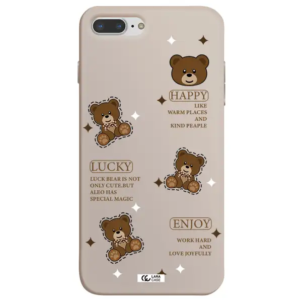 a collection of teddy bears Apple iPhone 7 plus Silicone Stone Case