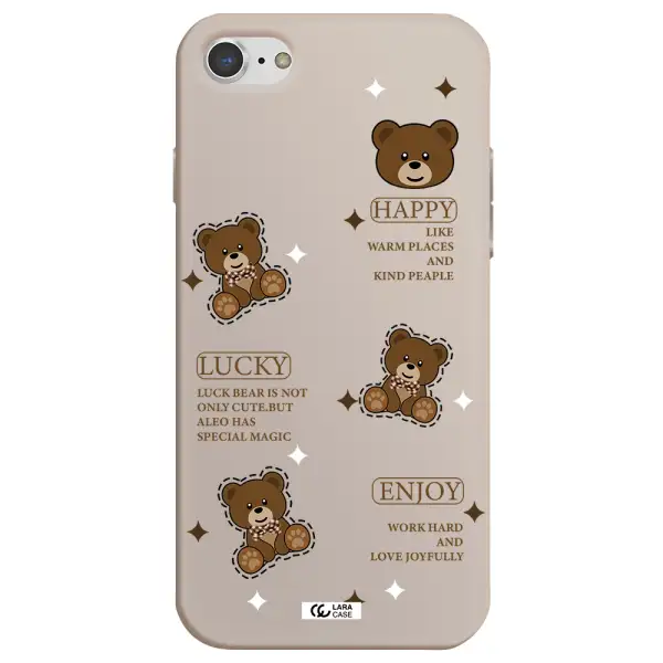 a collection of teddy bears Apple iPhone 7 Silicone Stone Case