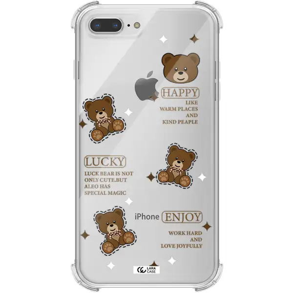 a collection of teddy bears Apple iPhone 8 plus Clear PC Case