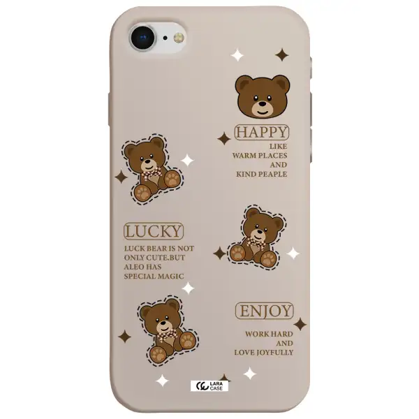a collection of teddy bears Apple iPhone se 2020 Silicone Stone Case