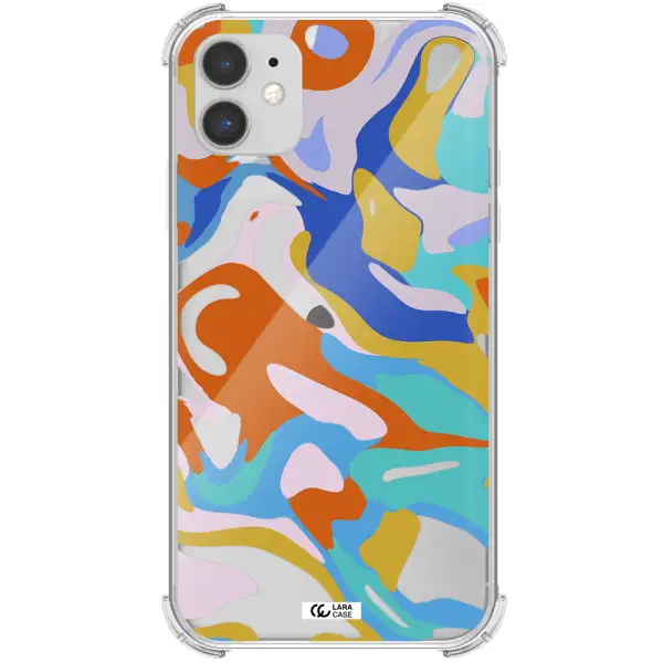 a colorful background with different colors Apple iPhone 11 Clear PC Case