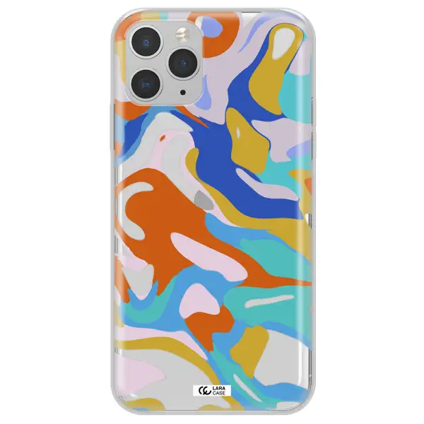 A Colorful Background With Different Colors Apple Iphone 11 Pro Max Clear Tpu Case