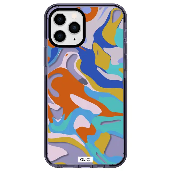 a colorful background with different colors Apple iPhone 11 pro max impact Lilac Case