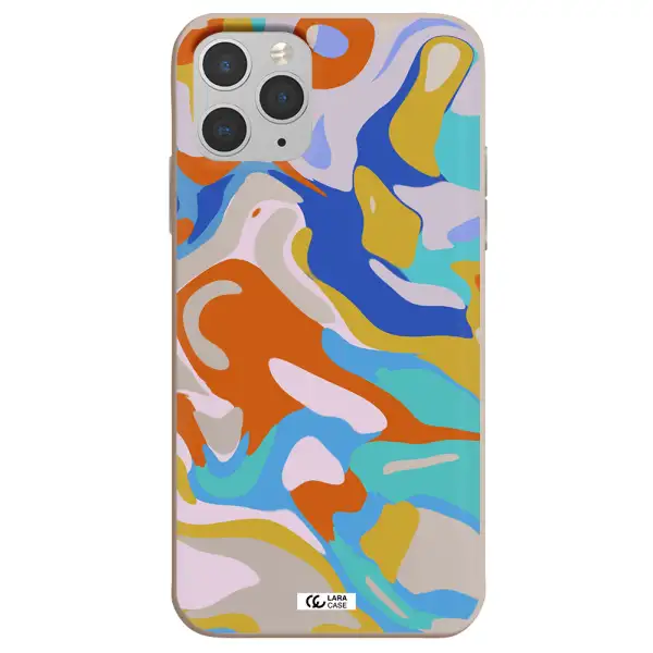 a colorful background with different colors Apple iPhone 11 pro max Silicone Stone Case