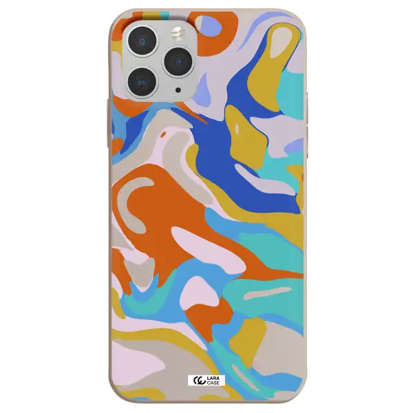 a colorful background with different colors Apple iPhone 11 pro Silicone Stone Case