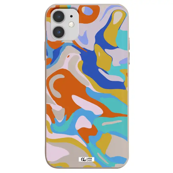 a colorful background with different colors Apple iPhone 11 Silicone Stone Case