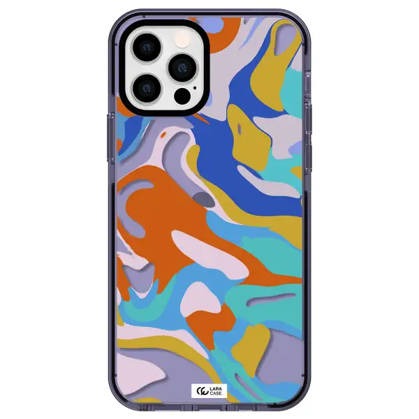 a colorful background with different colors Apple iPhone 12 pro impact Lilac Case