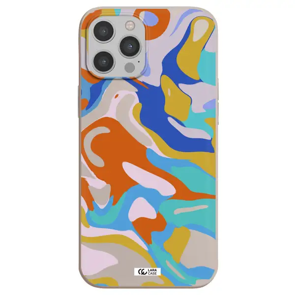 a colorful background with different colors Apple iPhone 12 pro Silicone Stone Case