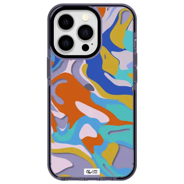 a colorful background with different colors Apple iPhone 13 Pro impact Lilac Case