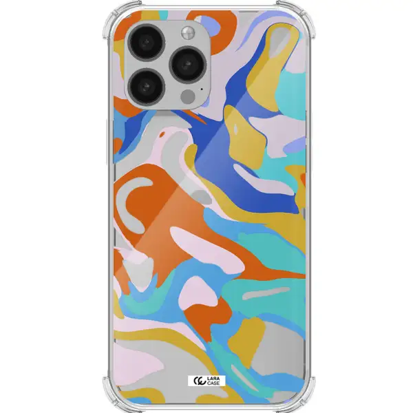 a colorful background with different colors Apple iPhone 13 Pro Max Clear PC Case