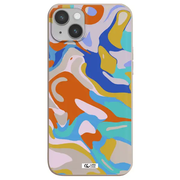 a colorful background with different colors Apple iPhone 14 plus Silicone Stone Case