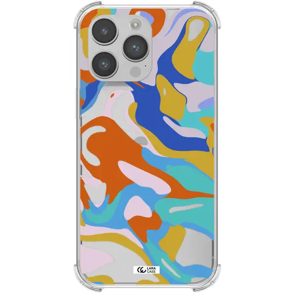 a colorful background with different colors Apple iPhone 14 pro max Clear PC Case