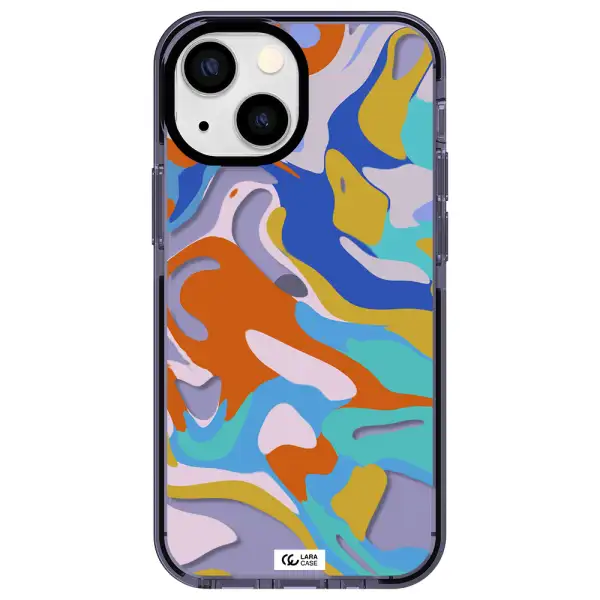 a colorful background with different colors Apple iPhone 15 Plus impact Lilac Case