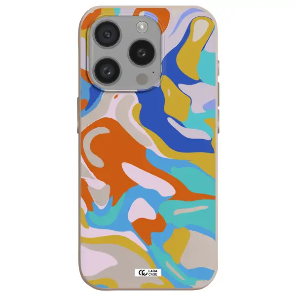 A Colorful Background With Different Colors Apple Iphone 15 Pro Silicone Stone Case