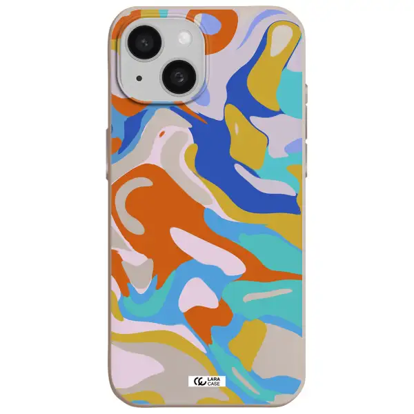 a colorful background with different colors Apple iPhone 15 Silicone Stone Case