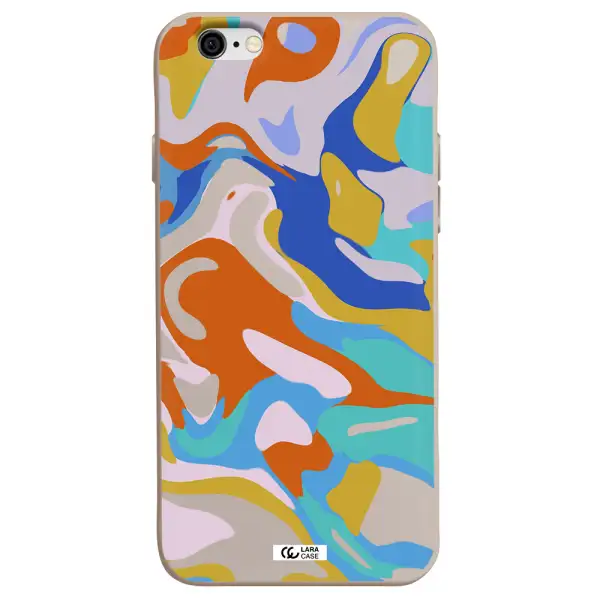a colorful background with different colors Apple iPhone 6 Silicone Stone Case