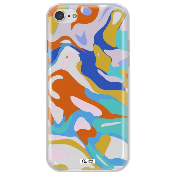 A Colorful Background With Different Colors Apple Iphone 7 Clear Tpu Case