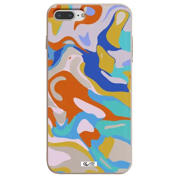 a colorful background with different colors Apple iPhone 7 plus Silicone Stone Case