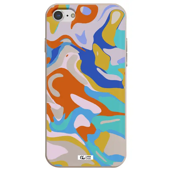 a colorful background with different colors Apple iPhone 7 Silicone Stone Case