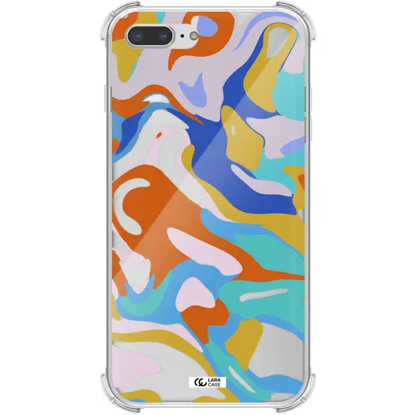 a colorful background with different colors Apple iPhone 8 plus Clear PC Case